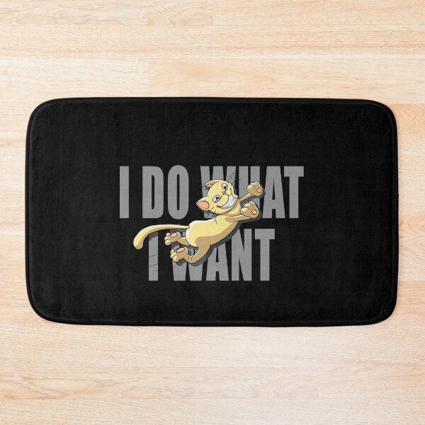 Item preview, I Do What I Want Grey Cat 1 designed and sold by TshirtMore.