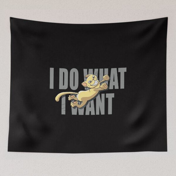 Item preview, I Do What I Want Grey Cat 1 designed and sold by TshirtMore.