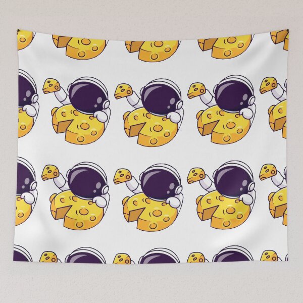 Item preview, Cute astronaut eating cheese pizza moon cartoon.  designed and sold by BEAUTY ⭐⭐⭐⭐⭐.