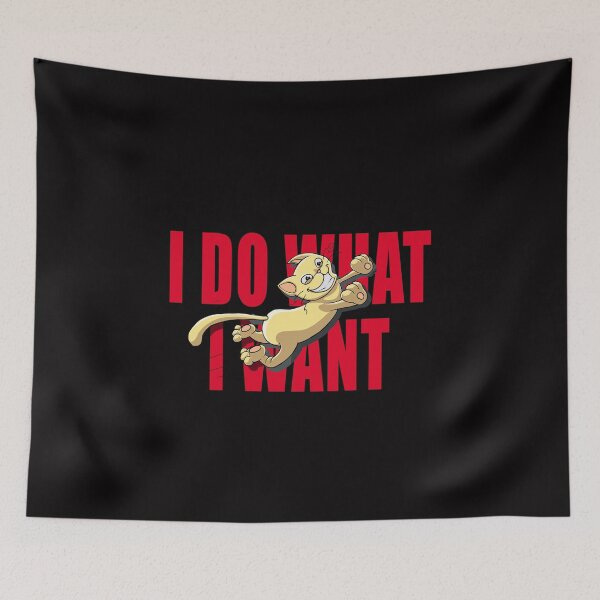 Item preview, I Do What I Want Red Cat 2 designed and sold by TshirtMore.