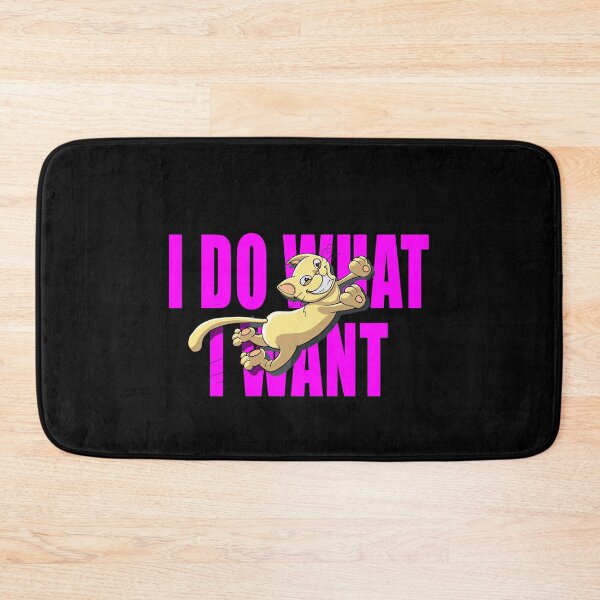 Item preview, I Do What I Want Pink Cat 3 designed and sold by TshirtMore.