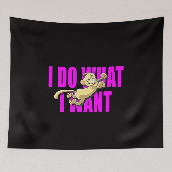 Item preview, I Do What I Want Pink Cat 3 designed and sold by TshirtMore.