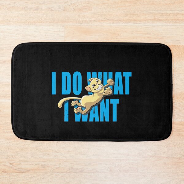 Item preview, I Do What I Want Blue Cat 4 designed and sold by TshirtMore.