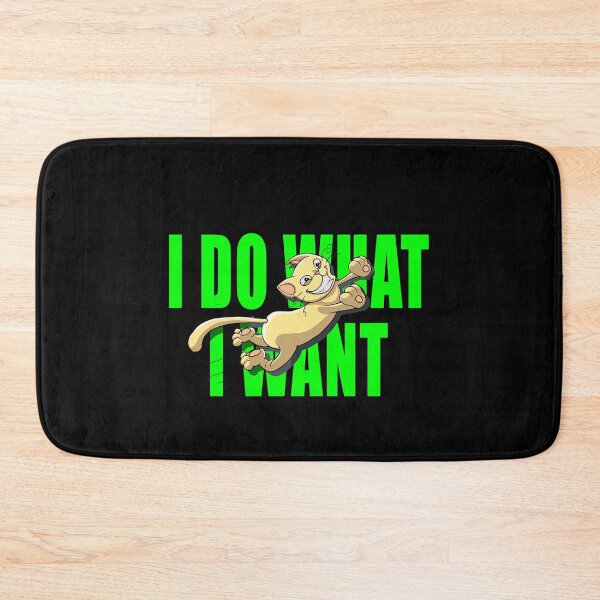 Item preview, I Do What I Want Green Cat 5 designed and sold by TshirtMore.