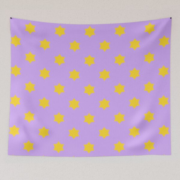Item preview, Yellow Star Pattern on Lilac designed and sold by KeksWorkroom.