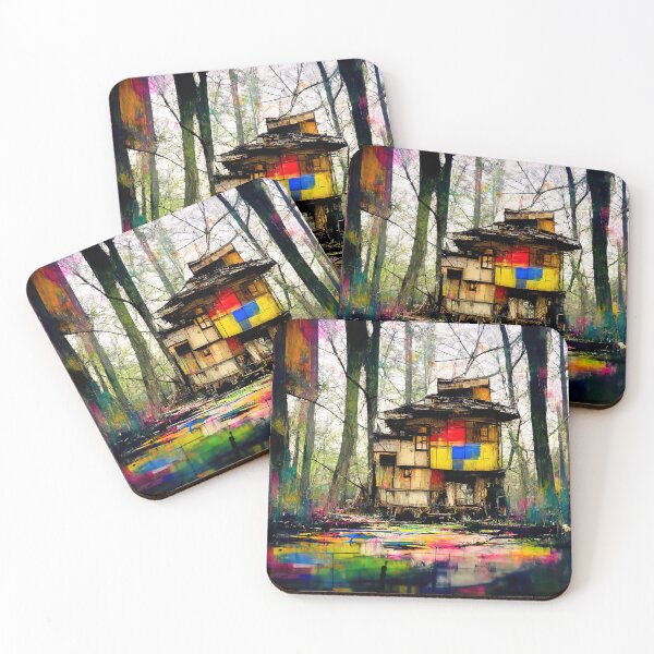 Item preview, Colourful house found in the woods.  Number one. designed and sold by Left-Hand-Tree.