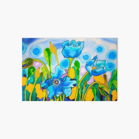 Blue Poppies 1 Belize Art Board Print