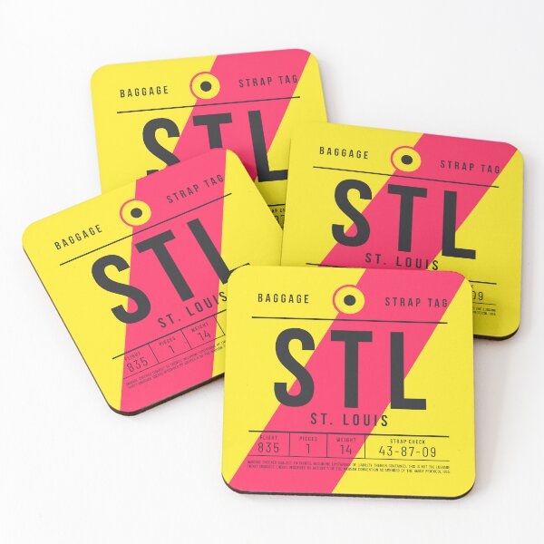 Aperçu de l'œuvre Étiquette de bagage E - STL St Louis USA créée et vendue par VoodooCircus.