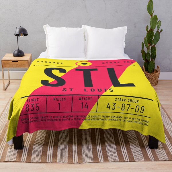 Aperçu de l'œuvre Étiquette de bagage E - STL St Louis USA créée et vendue par VoodooCircus.