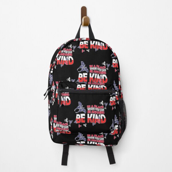 Item preview, In a Place Where You Can Be Anything Be Kind American Flag Butterflies designed and sold by MyThingNow.