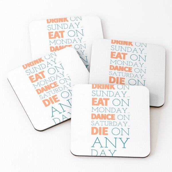 Item preview, Drink Eat Dance Die Funny Design designed and sold by RiyonArts.