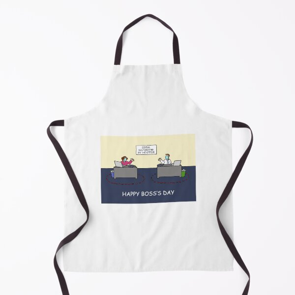 Item preview, Happy Boss's Day Social Distancing Cartoon designed and sold by KateTaylor.