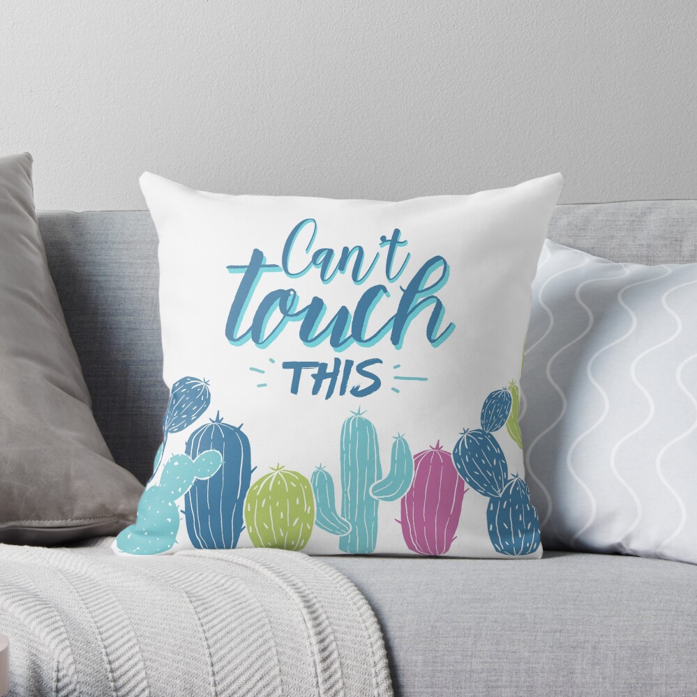 Can't touch this - Cactuses Throw Pillow
