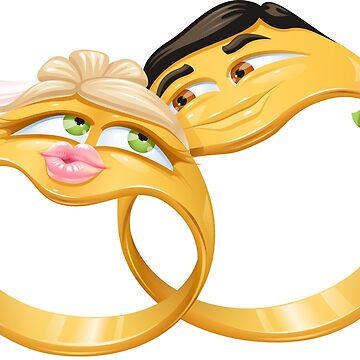 Funny wedding rings Metal Print