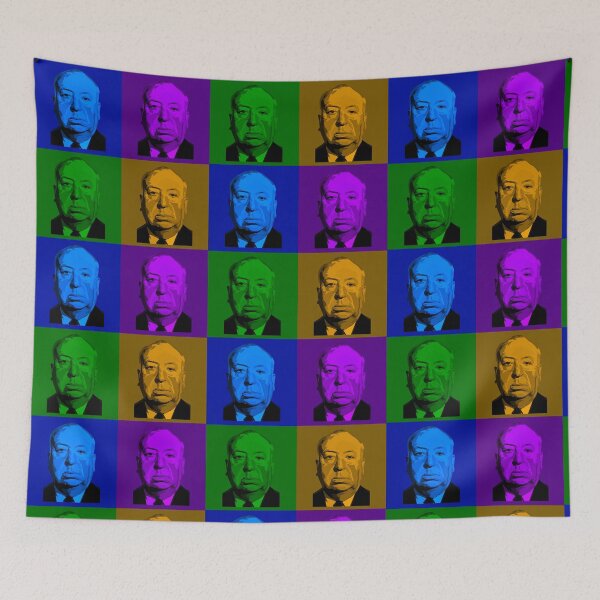 Item preview, Fanart Alfred Hitchcock drawing in pop-art designed and sold by Blondiabshop.