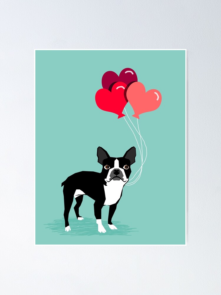 Puppy Boston Terrier Love Heart Baby Casual Round Neck T-Shirts Short eeve T