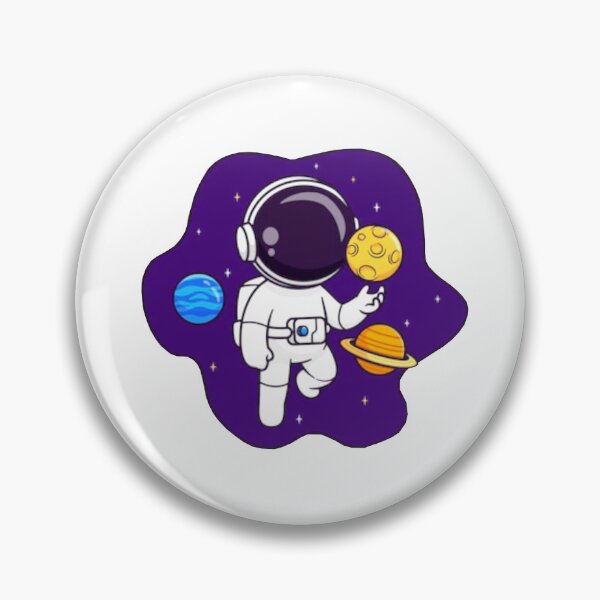 Item preview, Cute astronaut floating in space with planets cartoon. designed and sold by BEAUTY ⭐⭐⭐⭐⭐.