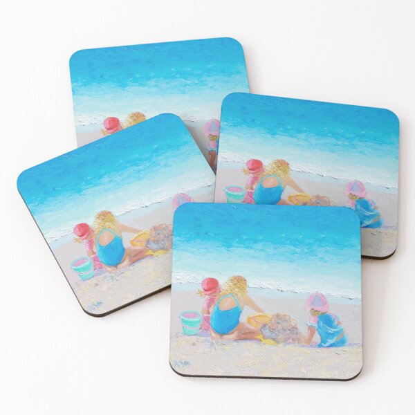 Item preview, Beach painting - Building Sandcastles designed and sold by MatsonArtDesign.