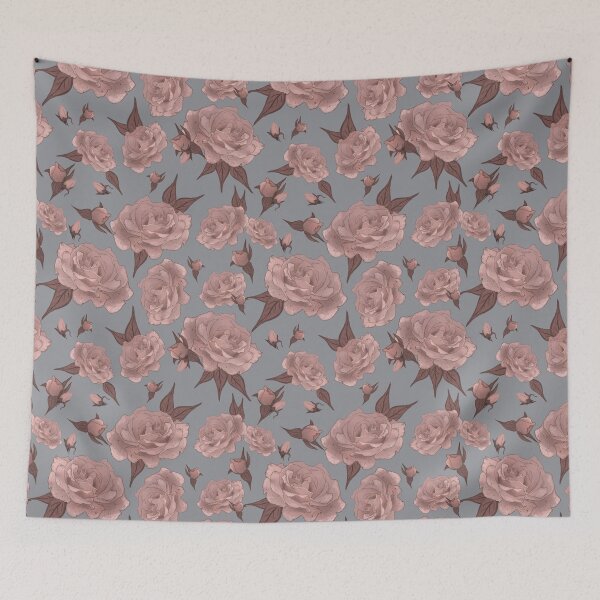 Item preview, Rosas rosadas florales desteñidas designed and sold by Booneb.
