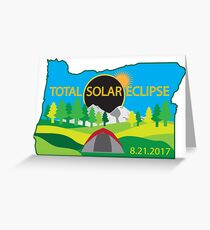 2017 Total Solar Eclipse Camping Trip Map Greeting Card