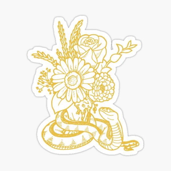 Flower Snake Sticker