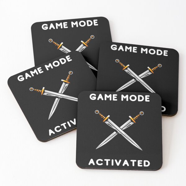 Item preview, Game mode activated - Two crossed blades - Text based design illustration - White designed and sold by Nemesiscrowd.