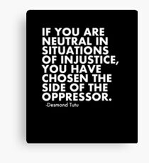 Human Rights Quote Protest Political Canvas Print