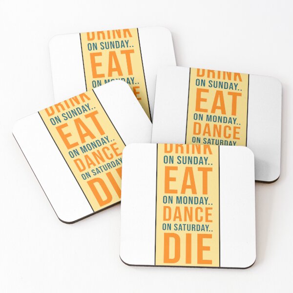 Item preview, Drink Eat Dance Die Funny Design designed and sold by RiyonArts.