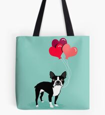 Valentinsgruß-Liebe-Ballongeschenke Bostons Terrier für die Hundeliebhaber-Haustierinhaber-Hunderassen kundengerecht Tote Bag