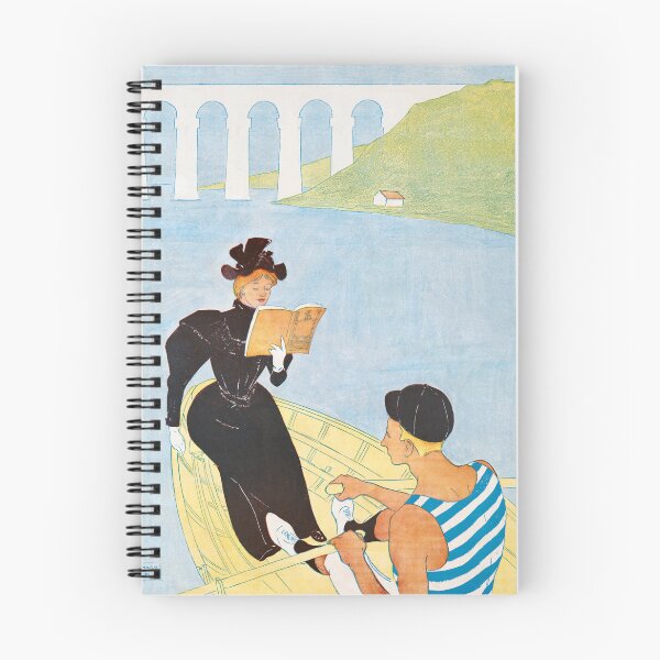 Item preview, Art Nouveau Reader in a Rowboat  designed and sold by Old Soul Vintage .