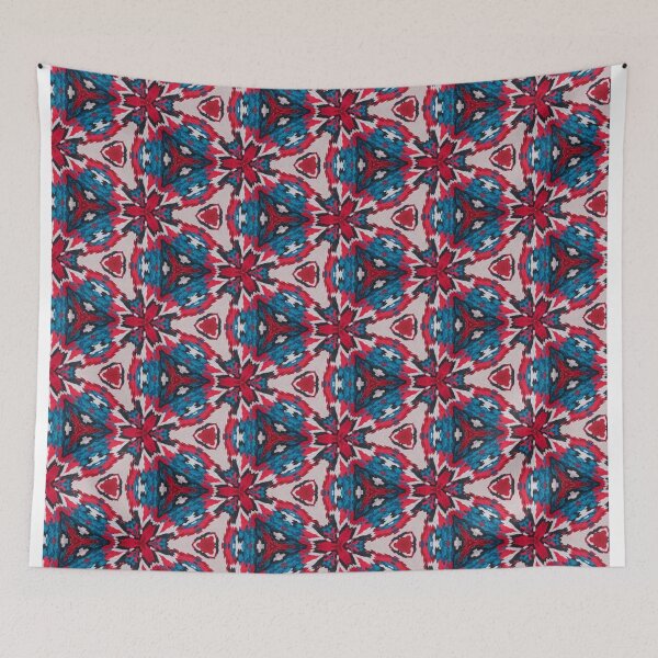Item preview, ikat flowers designed and sold by ritusdesigns.