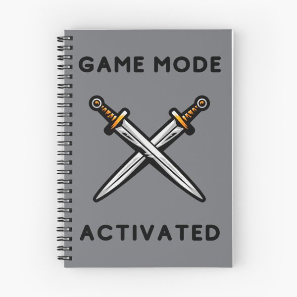 Item preview, Game mode activated - Two crossed blades - Text based design illustration - Black text designed and sold by Nemesiscrowd.
