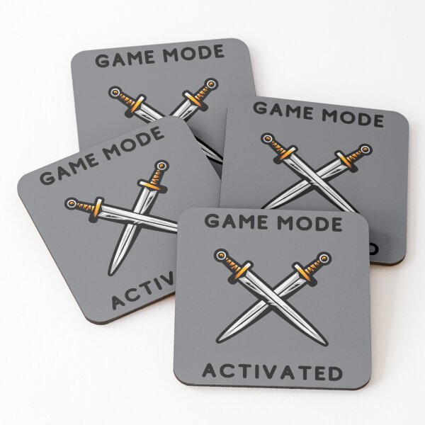 Item preview, Game mode activated - Two crossed blades - Text based design illustration - Black text designed and sold by Nemesiscrowd.