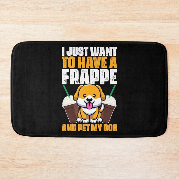 Item preview, Funny Frappe Coffee Humor For A Pet Dog Owner Caffeine Lover designed and sold by Nessshirts.