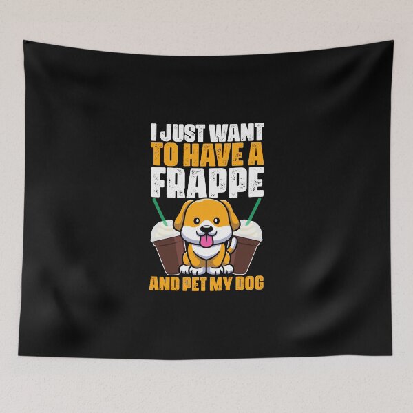 Item preview, Funny Frappe Coffee Humor For A Pet Dog Owner Caffeine Lover designed and sold by Nessshirts.