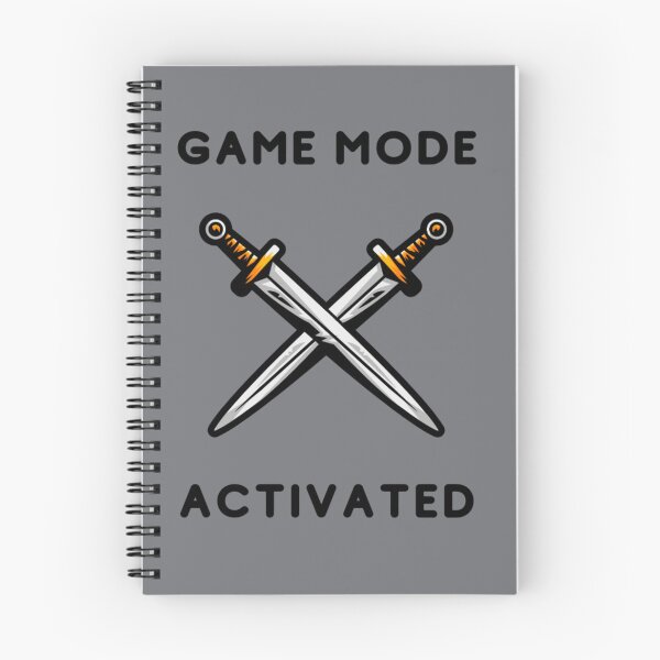 Item preview, Game mode activated - Two crossed blades - Text based design illustration - Black text designed and sold by Nemesiscrowd.