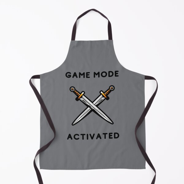 Item preview, Game mode activated - Two crossed blades - Text based design illustration - Black text designed and sold by Nemesiscrowd.