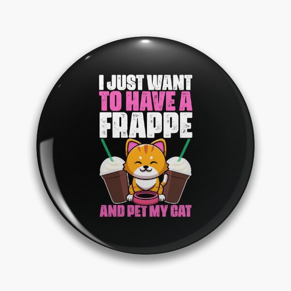 Item preview, Funny Frappe Coffee Humor For A Pet Cat Owner Caffeine Lover designed and sold by Nessshirts.