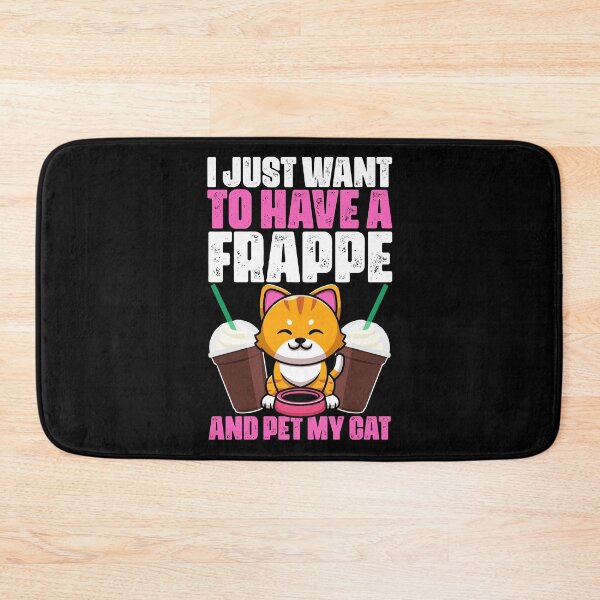 Item preview, Funny Frappe Coffee Humor For A Pet Cat Owner Caffeine Lover designed and sold by Nessshirts.