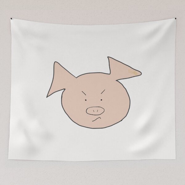 Item preview, Angry Pig Face, incandescent  designed and sold by PiggingJapan.