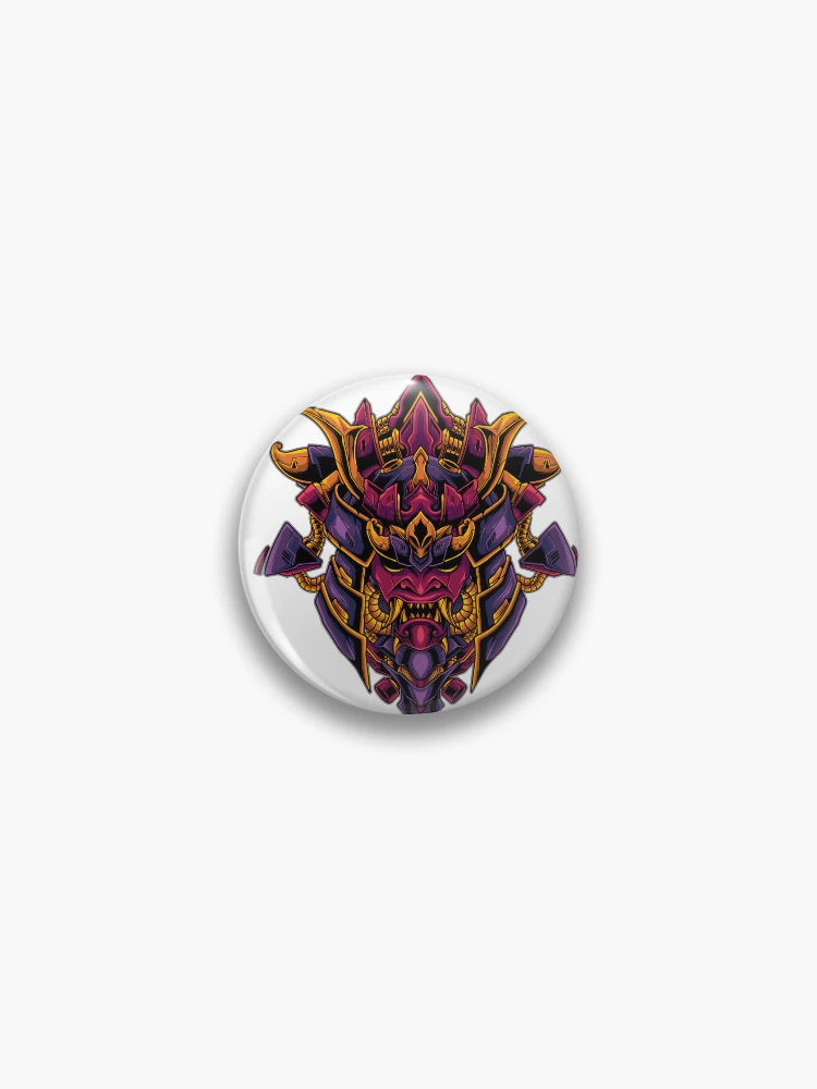 Thumbnail 1 von 3, Button, Samurai-Cyborg designt und verkauft von JTS STORE.