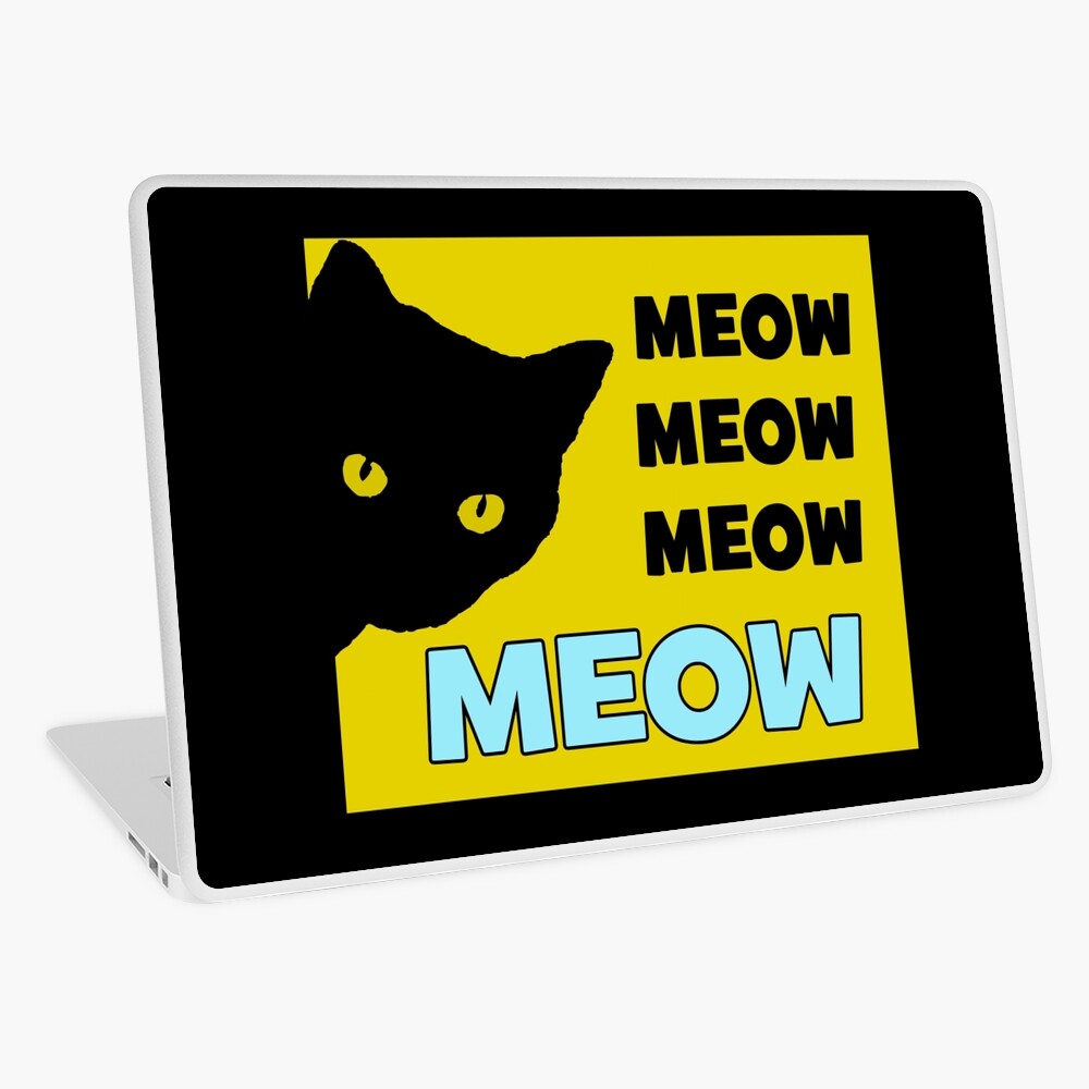 Roblox Cat Sir Meows A Lot Laptop Skin By Jenr8d Designs Redbubble - kitty face mask in black roblox