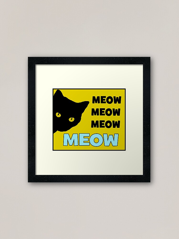 Roblox Cat Sir Meows A Lot Framed Art Print By Jenr8d Designs Redbubble - roblox denis cat