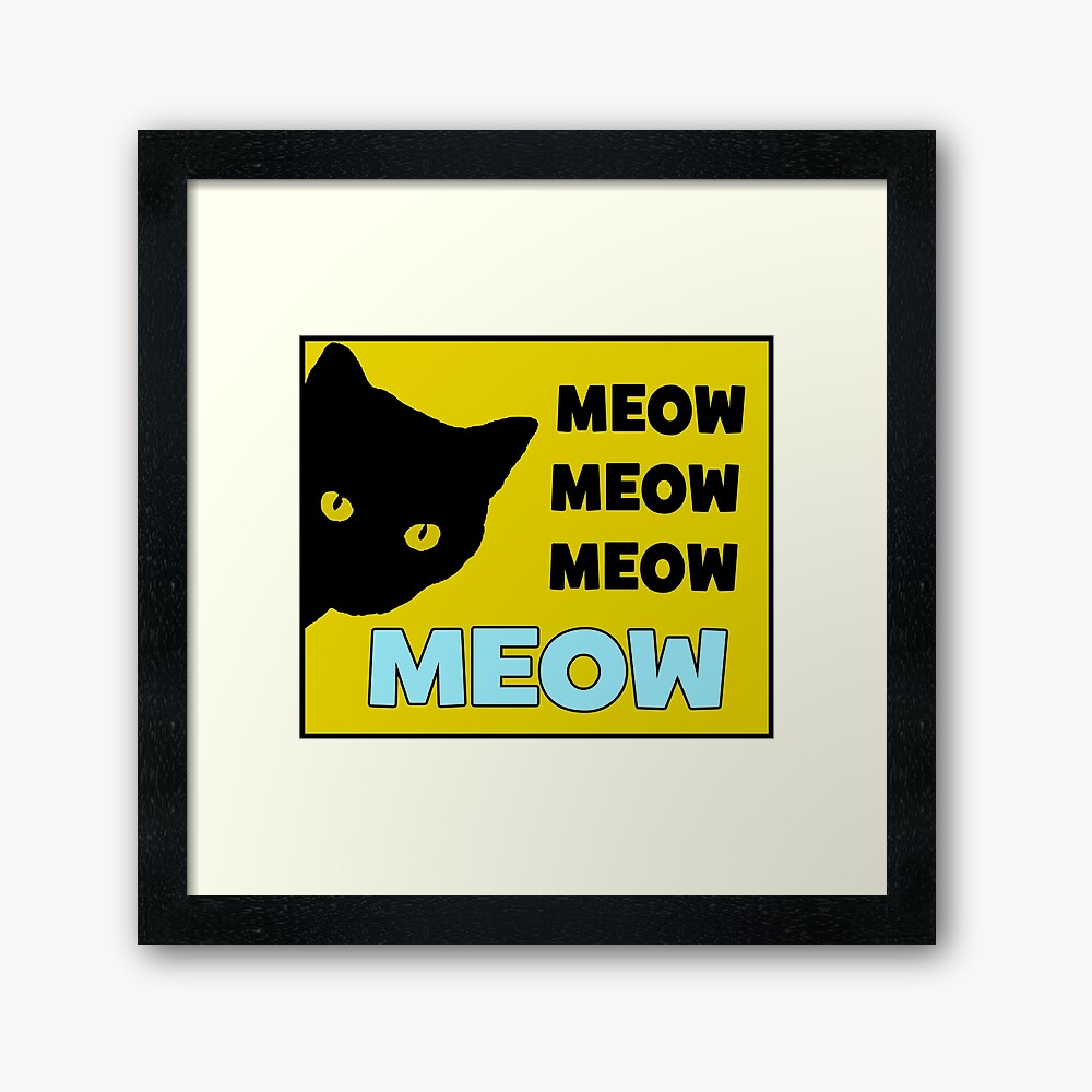 Roblox Cat Sir Meows A Lot Framed Art Print By Jenr8d Designs Redbubble - roblox black cat