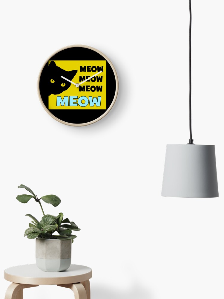 Roblox Cat Sir Meows A Lot Clock By Jenr8d Designs Redbubble - roblox cat home decor redbubble