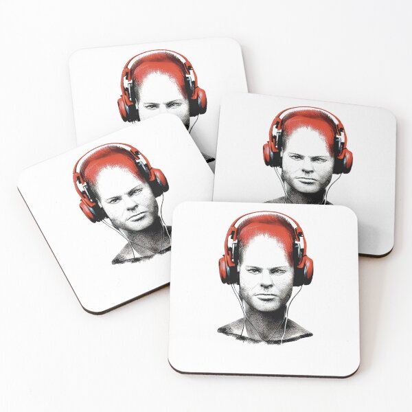 Item preview, Man with red headphones art designed and sold by ralick.