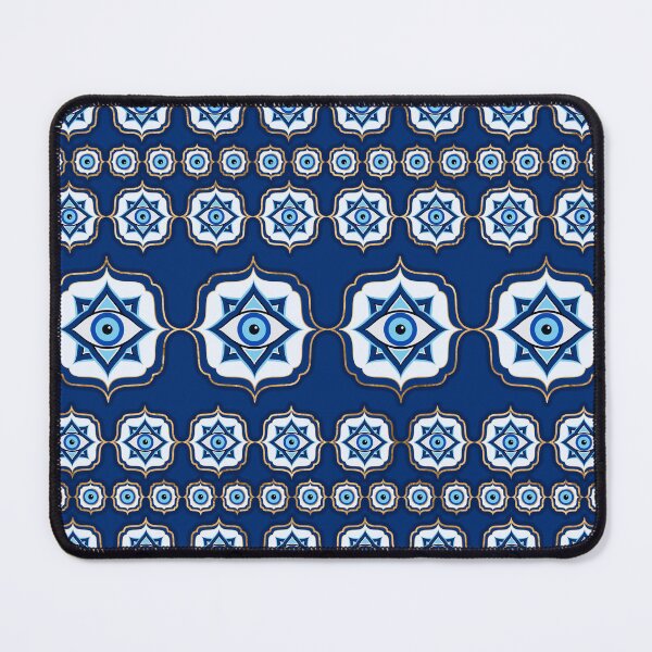 Item preview, Evil Eye Tile Ornament - Blue and gold designed and sold by k9printart.