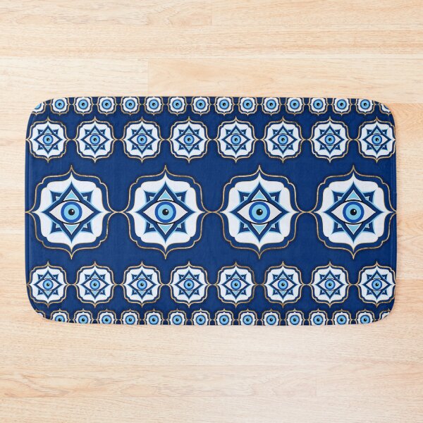 Item preview, Evil Eye Tile Ornament -  Blue and gold designed and sold by k9printart.