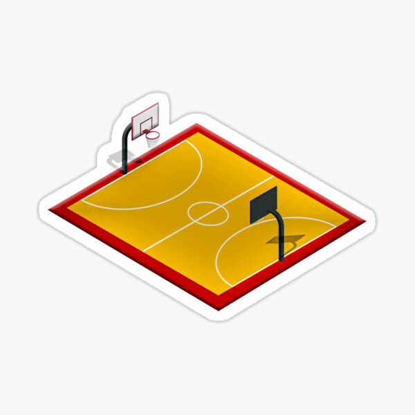 " basketball court" Sticker for Sale by hatimplus Redbubble