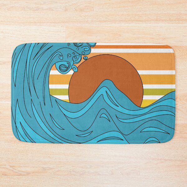 Item preview, Big great Japanes wave , retro sunset style, the Great Wave off Kanagawa designed and sold by SGS-.